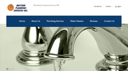 plumbing website design st louis fl
