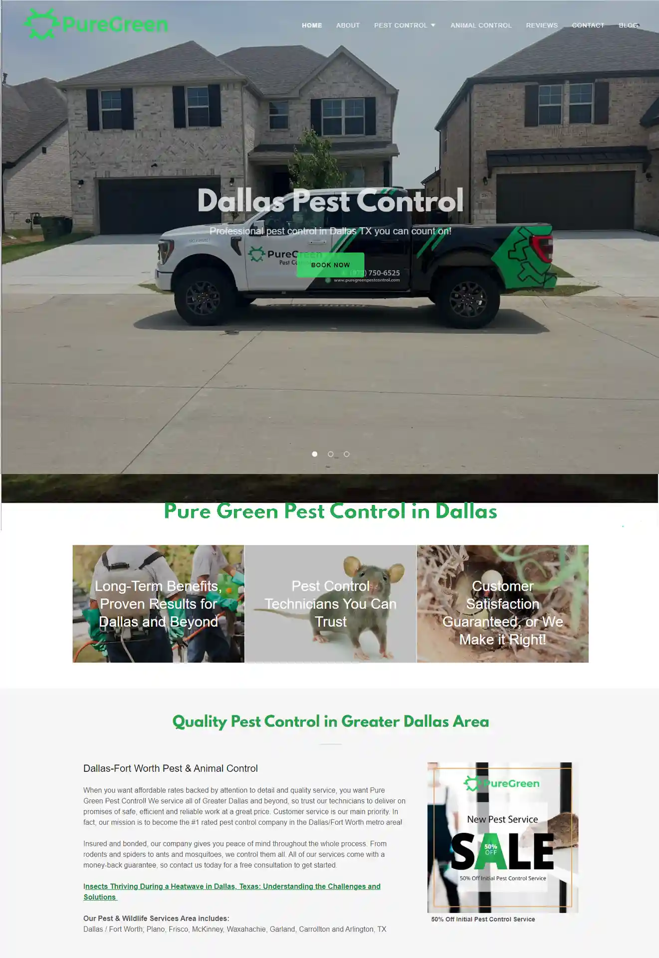 website builder affordable websites for pest control companies