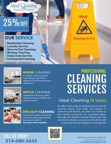 business cards flyers cleaning company