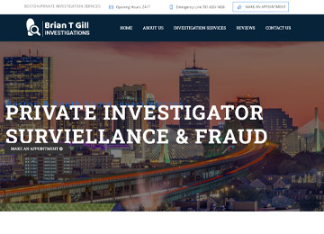 detective agency website design