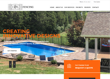 fence contractor company website design