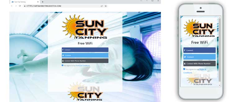 Social Wifi with text marketing and geofencing for hair salons and tanning salons